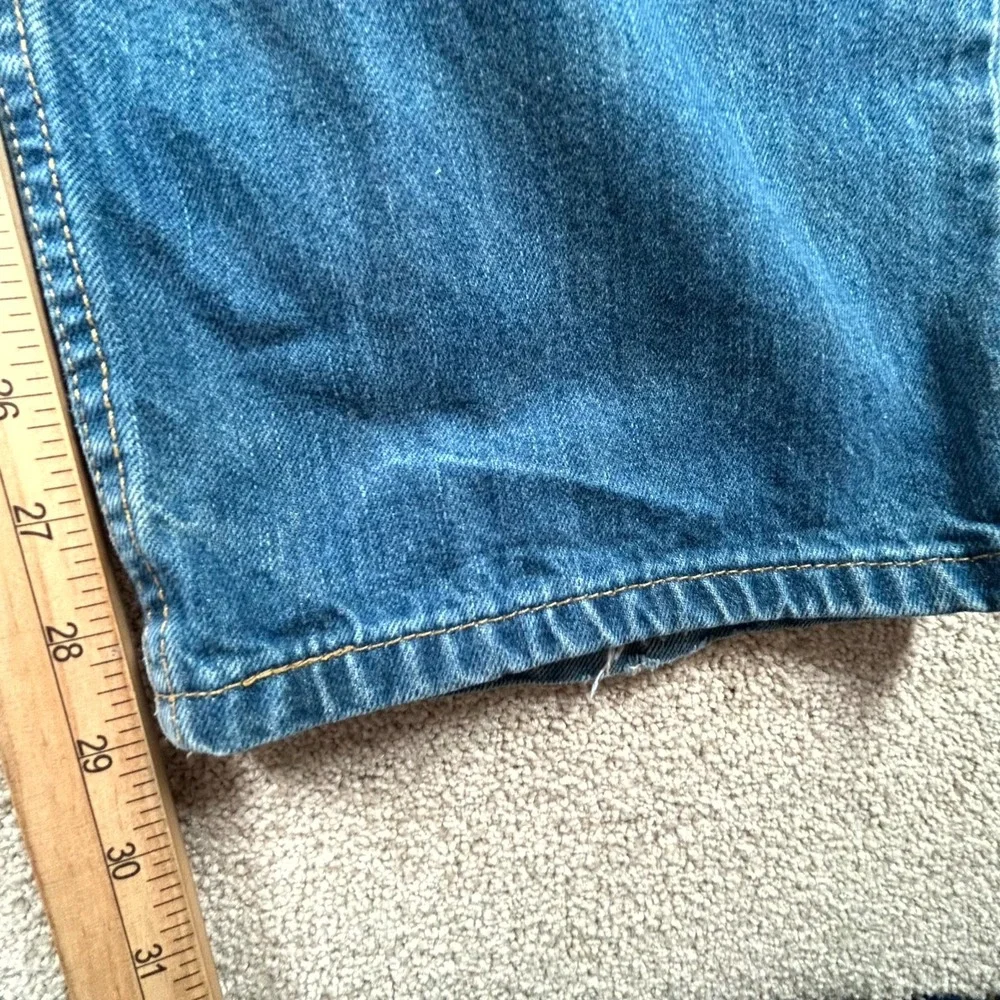 Levi's 550 Jeans Mens 38x30 Blue Denim Logo Medium Wash Straight Leg Streetwear‎